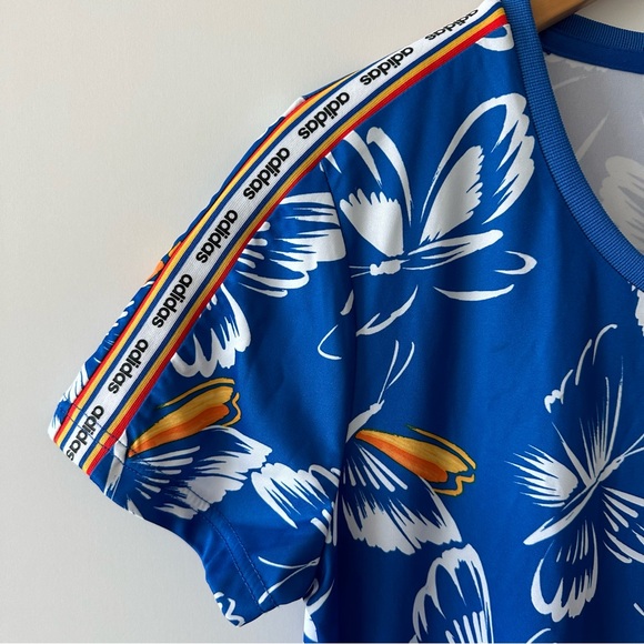 Adidas x Farm Rio • Blue Butterfly Print Mini Dress - Picture 4 of 6